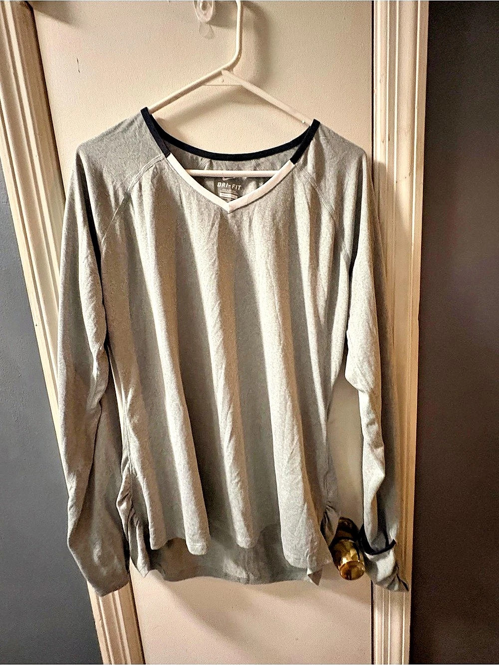 Nike Dri-FIT Long Sleeve Gray Size XL